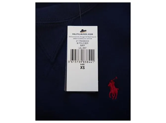 Sudadera de algodón azul marino con logo bordado de Polo Ralph Lauren 