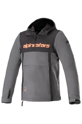 Sudadera de Moto Alpinestars Sherpa Negro-Gris-Rojo Fluo