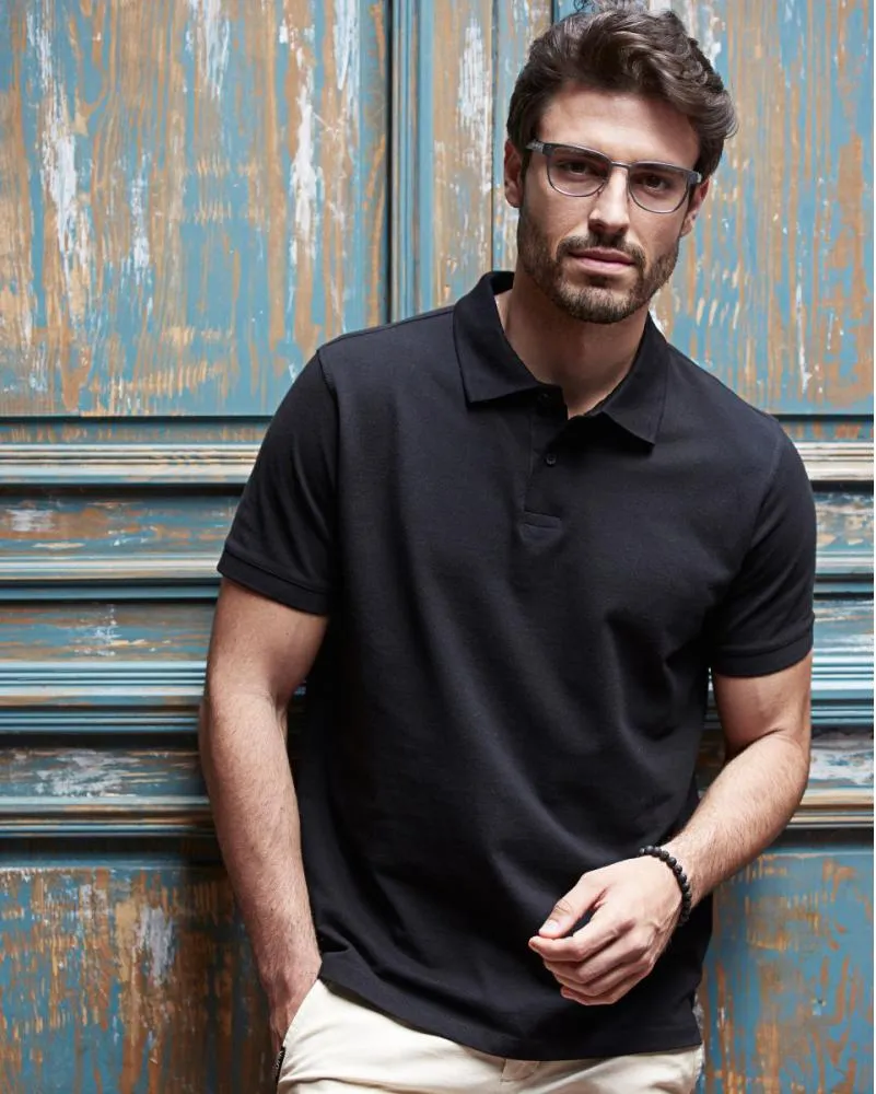 Tee Jays TJ1400 - Heavy Polo Para Hombre 215 - Black