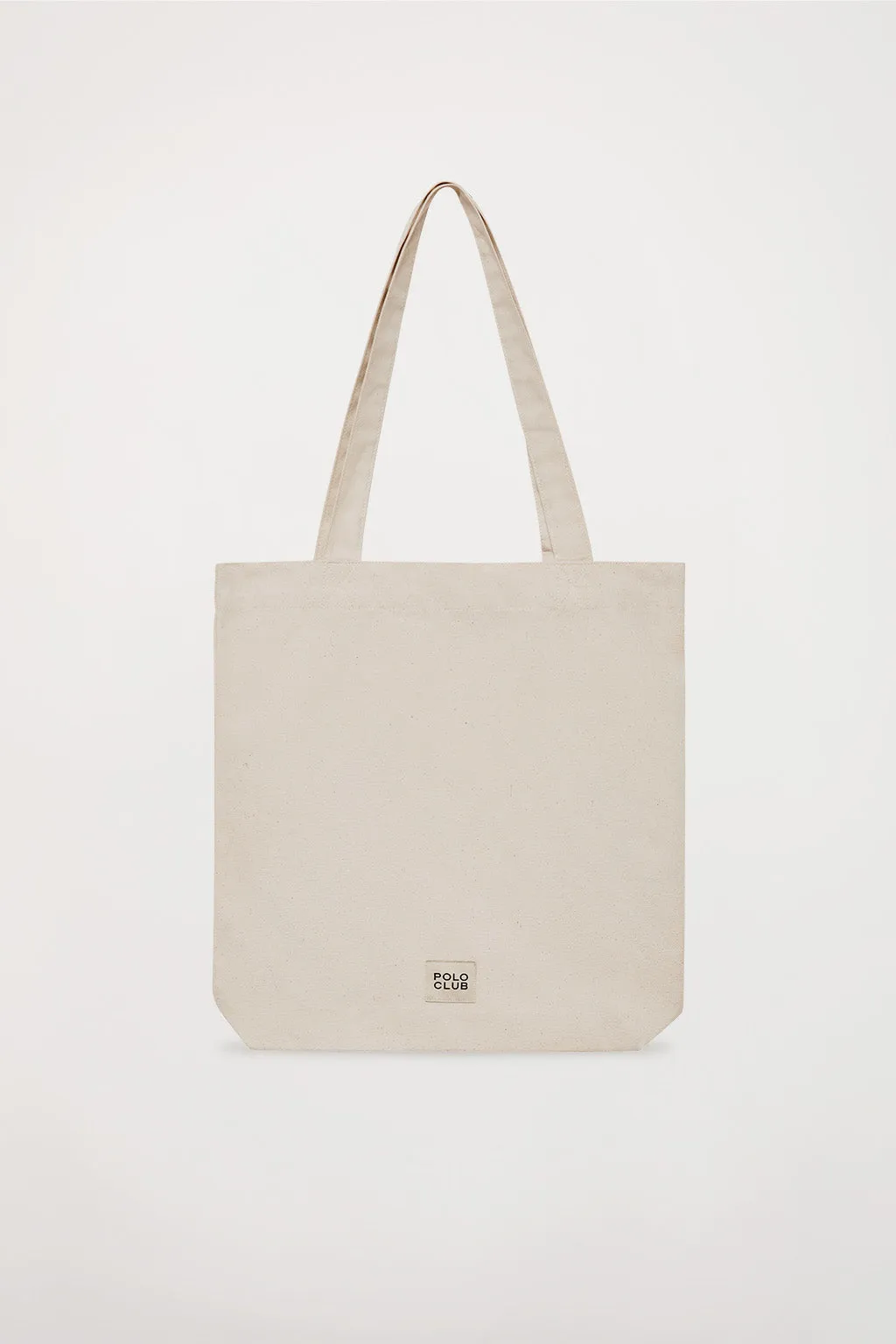 Tote bag beige con logo Polo Club