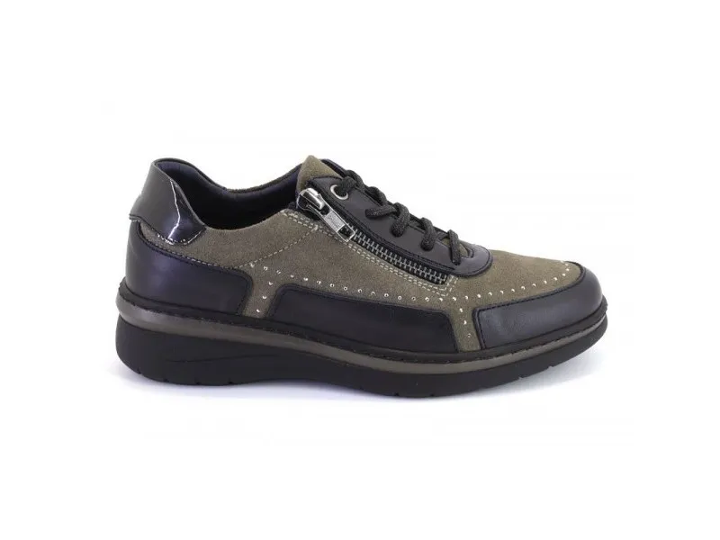 ZAPATO SPORT COMBINADO 0754 NOTTON EN COLOR TAUPE O NEGRO